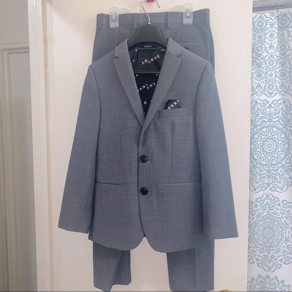 DKNY Kids Gray Blazer and Pants Set Like New - Picture 1 of 14